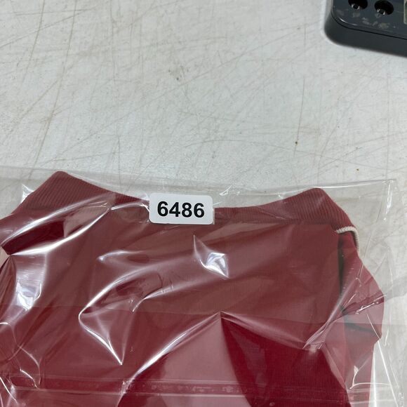 Adidas Shirt Mens Medium Red Polo Rugby Short-Sleeve Golf Club Climalite Stretch - Picture 10 of 11